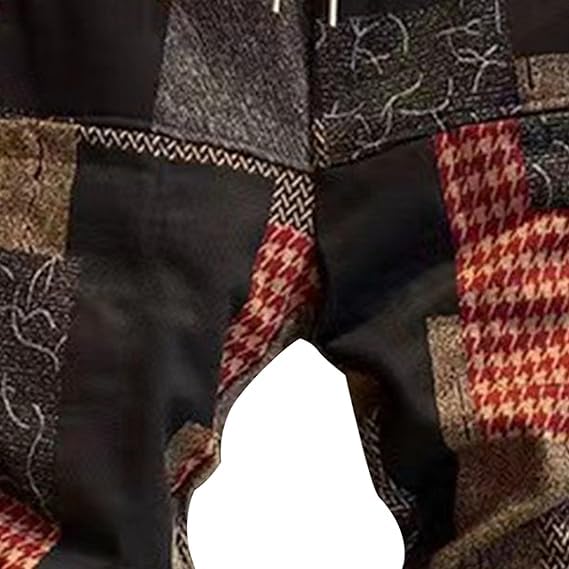 Men's Baggy Sweatpants Elastic Waist Drawstring Pants for Men Casual Tapered Stretchy Retro Graphic Jogger Pants4