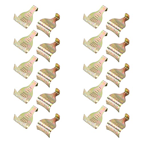 Image of Bettomshin Solid Moulding Picture Hooks Hangers Rail Hanging Hook Color Zinc-Plated 54mmx29mm Bronze 20Pcs