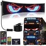 デビルアイ ライト 車用デビルアイライト 車 デビルアイ ライト 電光掲示板 led マトリックス デビルアイ トラック 柔軟 折りたたみ式 軽量 防水 車載 店舗 看板 多言語显示 流れる 点滅 編集可能なパターン & テキスト 多機能装飾看板 複数のパターン素材から選択 スマホアプリ & リモコン制御 家庭用 車用 店舗用 広告用 リモコン付き (70*173mm)16×32ピクセルピクセル