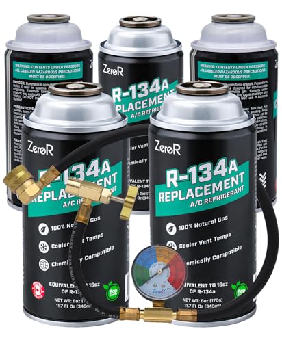 ZeroR AC Refrigerant Recharge Kit | R134a Replacement | Tool for Cans with SSV (5)
