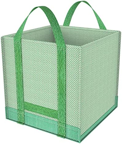 Reusable Yard Waste Bags/Lawn Bags/Leaf Bags, Collapsible Garden Bag, Pop Up Garden Bag, Heavy Duty Woven Polypropylene Bag, Double Bottom Design Reinforced carry handles(1-Pack 32Gallons )