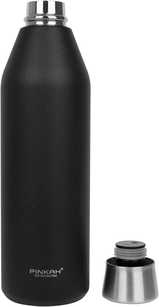 PINKAH 20oz Insulated Stainless Steel Water Bottle, Reusable Water Bottles, Double Walled Cola Shaped Water Bottle for Sport Travel