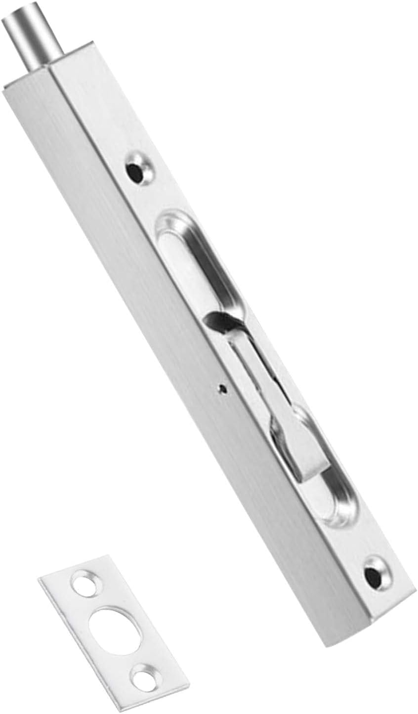 Hidden Latch & Bolt, Silver 304 Stainless Steel 6 inch Security Door