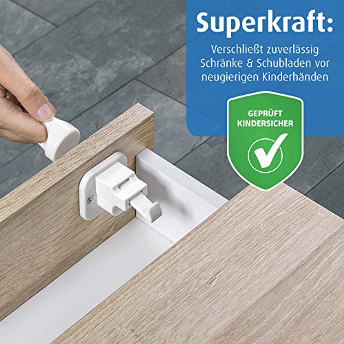 Reer - Confezione da 4 serrature magnetiche per