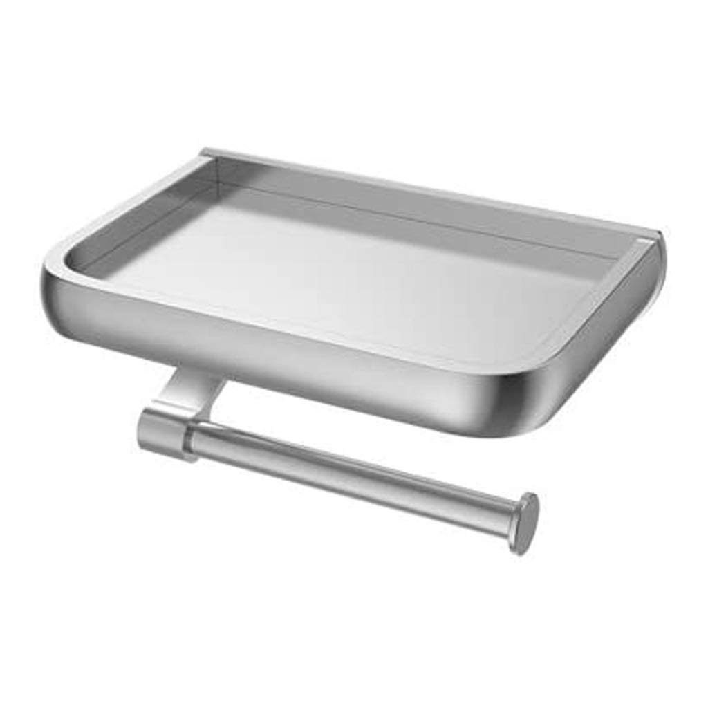 XYNSNDB Portarotolo portarotolo in Metallo con ripiano Montato a Parete per Bagno, Cucina