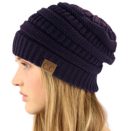 Image of Hatsandscarf CC Exclusives Solid Color Beanie Tail Hat for Adult (MB-20A)