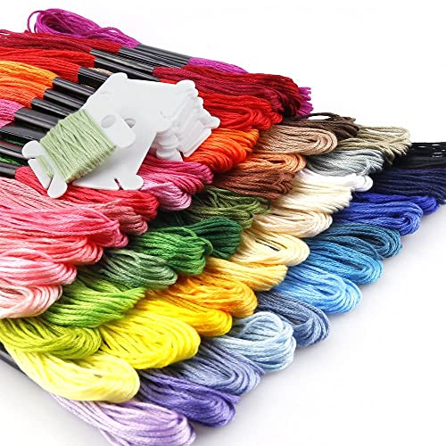 Lahviuu Embroidery Floss, 50 Skeins (50 Colors), 8m Each, Polyester Cotton, Cross Stitch, Friendship Bracelets, Craft Floss - Image 2