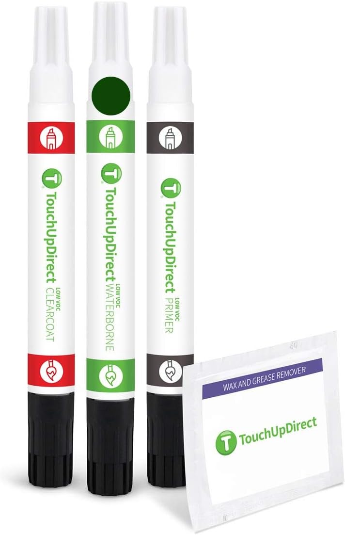 TouchUpDirect W6 Green Gem Compatible with Ford Exact Match Touch Up Paint Combo - Preferred Kit