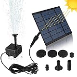 Feadem Mini Solar Fountain Pump, Solar Water Pump Power Panel Kit Submersible Brushless for Garden...