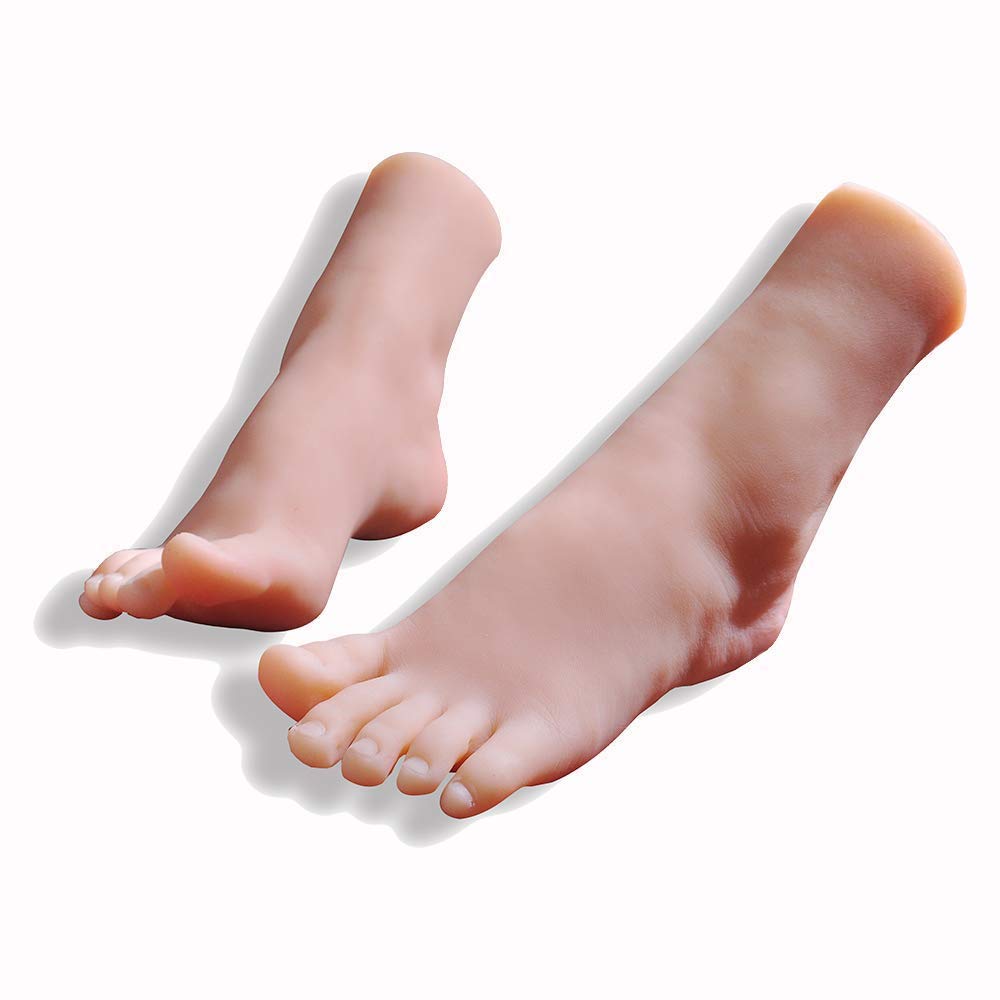 Silicone Pieds Modèle, Modèle de Pied féminin réaliste, modèle de Pied de Simulation en résine de Silicone clonée 36A, Convient à l'affichage des Chaussures et des Bijoux