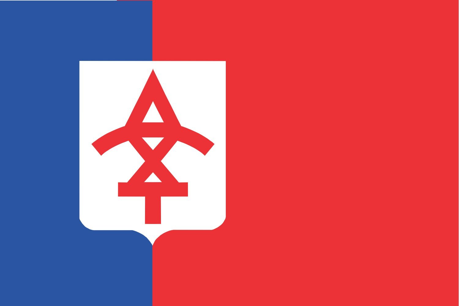 Drapeau Dedoplistskaro Municipality grand format extérieur Géorgie