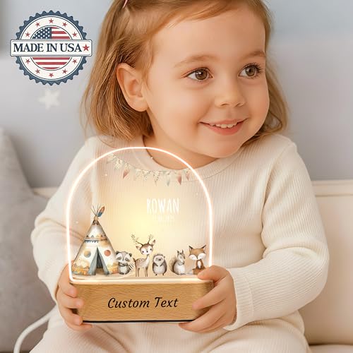 Lámpara de noche personalizada para bebés con animales de safari miniatura 2