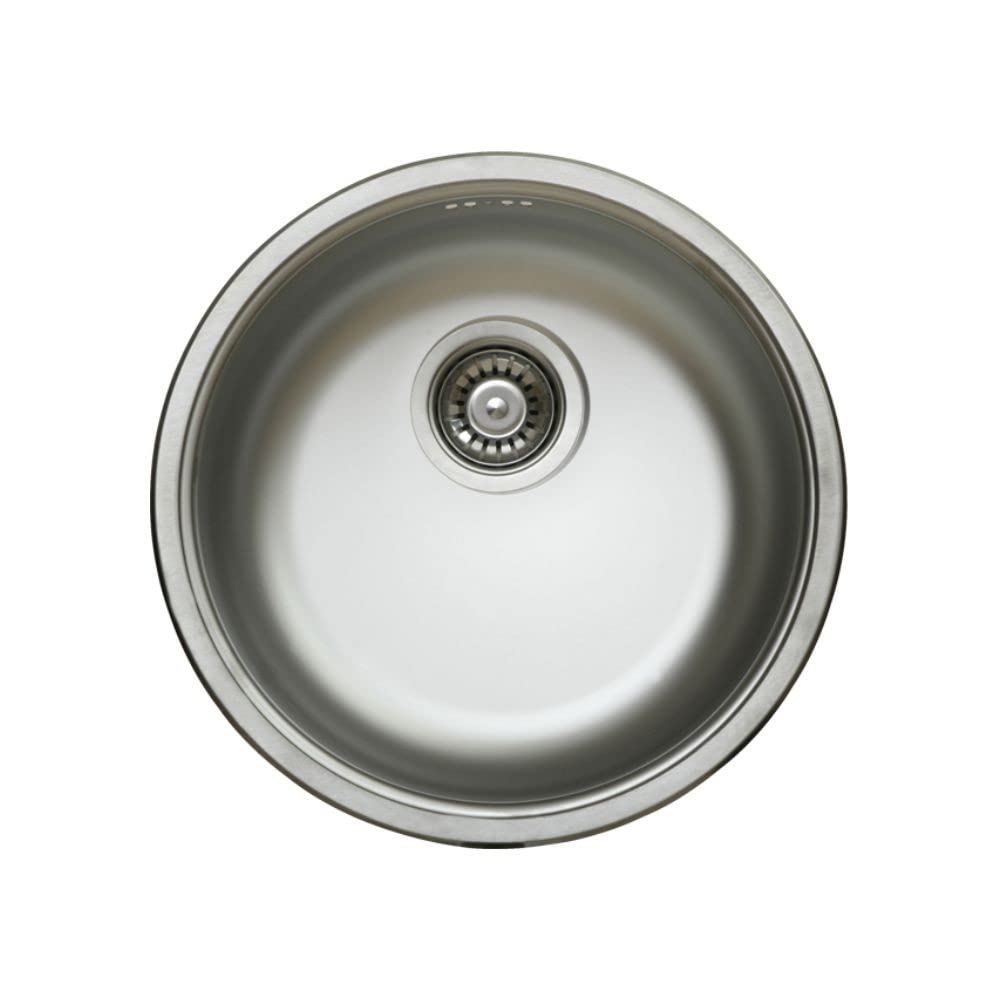 Lavello cucina a pozzetto in acciaio inox da incasso diam. 43.5 cm