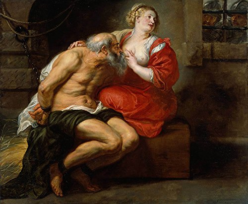 Cimon and Pero de Peter Paul Rubens, affiche matte avec cadre noir format medium - 2