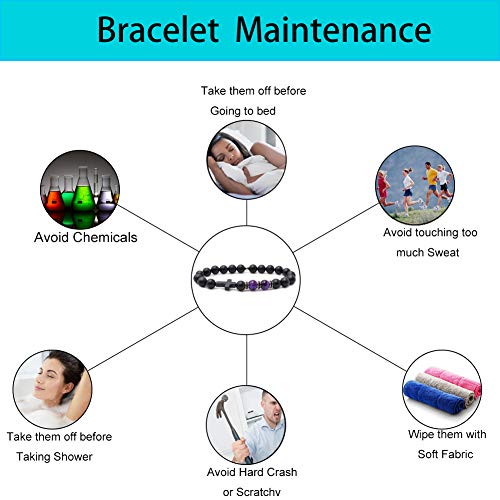 Byson Fashion Religion Cross Men Women 8mm Natural Stone Tiger Eye & Black Matte Agate Beads Bracelet Elastic Bracelet Bangle - Image 4