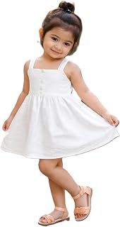 Rahi Crafts_Girls Sleeveless Striped Summer Dress, Suitable for Summer & Spiring, Casual Frock Price In India