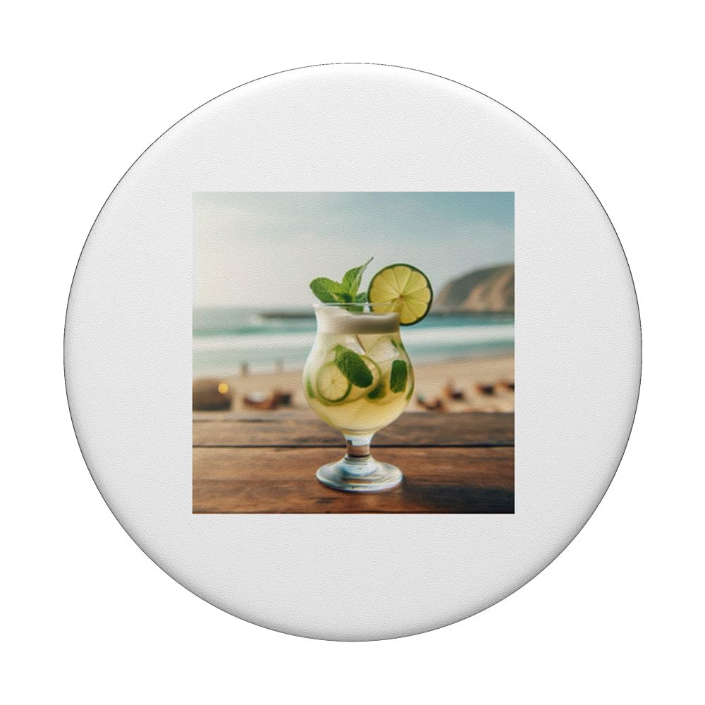 Really Love Pisco Pisco Sour Peruvian Chilean PopSockets Swappable PopGrip, Black - Image 3