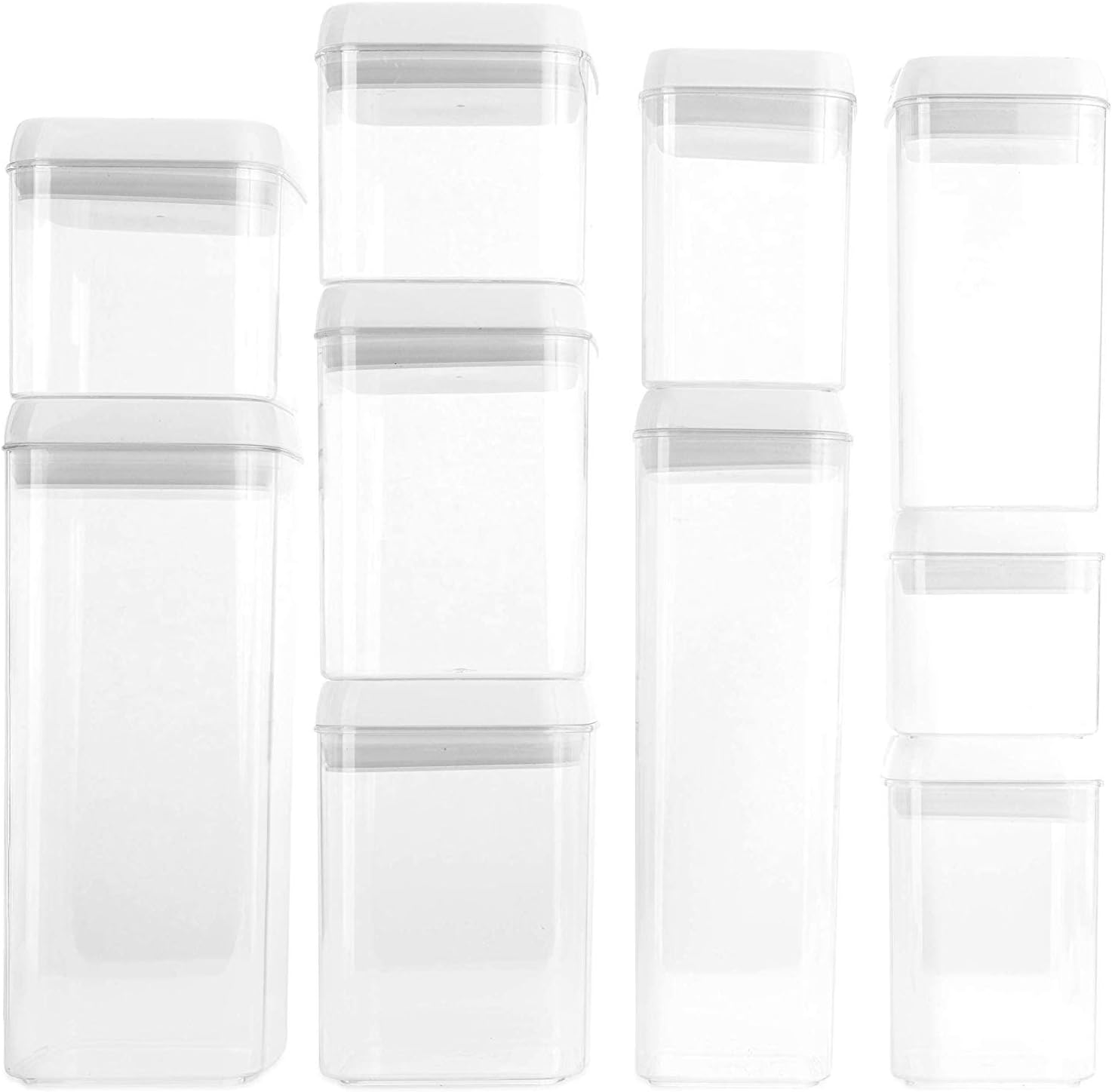 10Pcs Food storage containers Set, Stackable kitchen