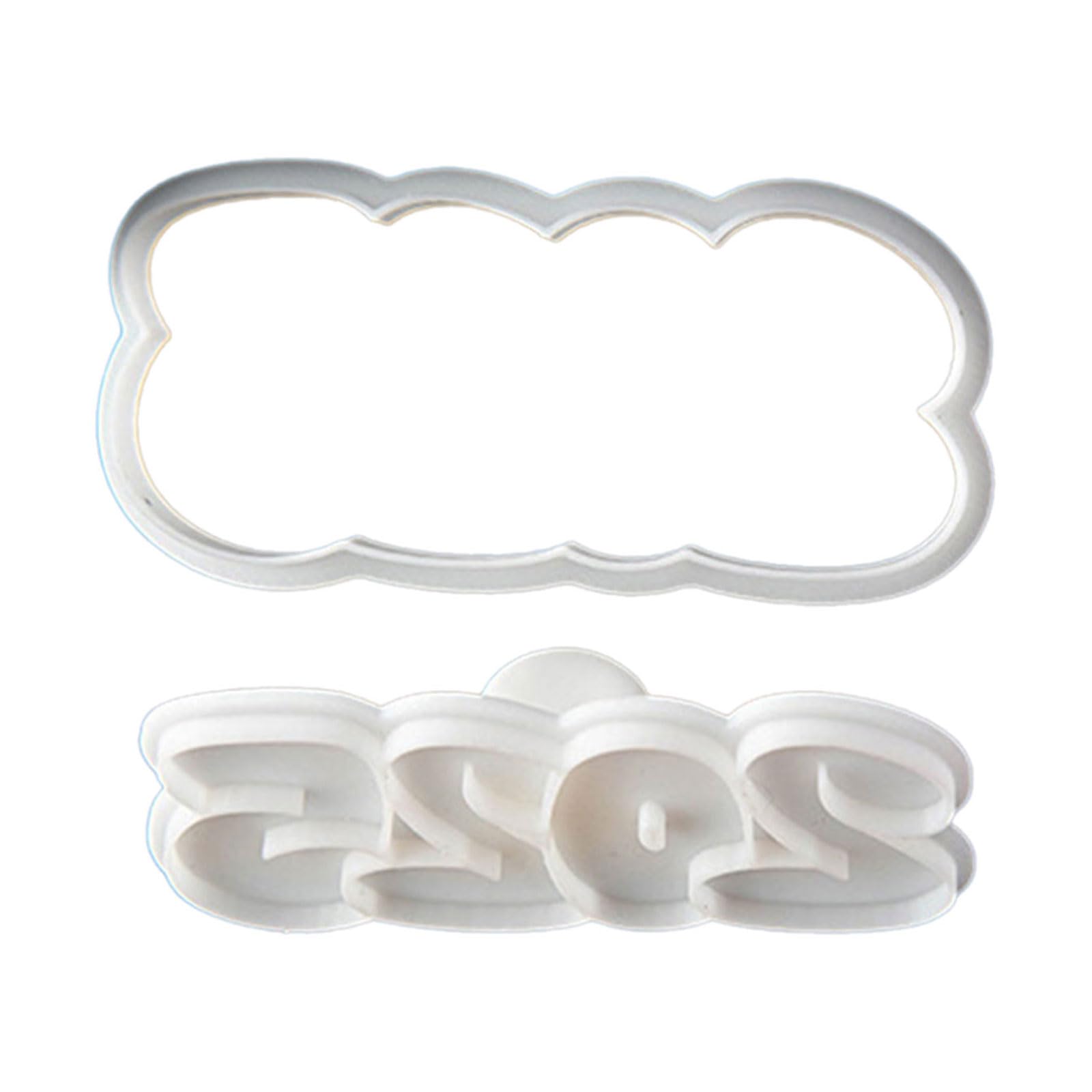 Tsophreniq 2025 New Year Biscuits Cutter Cookie Stamps Fondant Pastries Mold Biscuits Cutter Kitchen Baking Supplies Simple New Year