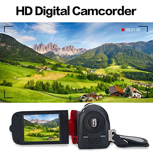 Câmera de vídeo Eboxer 1080p 16MP 270 graus de rotação de 270 graus, câmera de vídeo com zoom digita