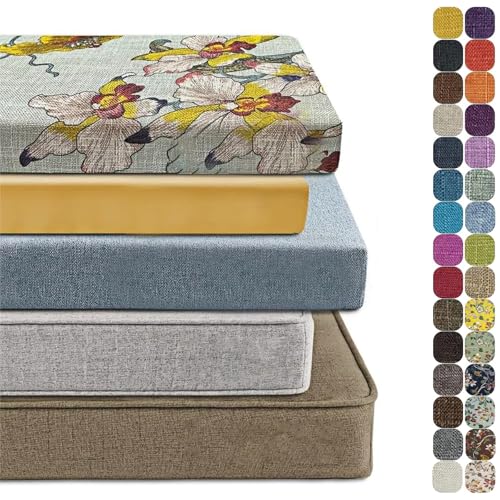 ZHUIYUAN Custom Size Bench Cushion,Window Seat Cushion Non Slip Washable Personalized Cushions...