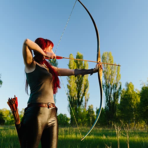 2 Pack Archery Arm Guard Leather Forearm Protector Adjustable Bow Arm Protector Armguard For Hunting With 3-Strap Buckles #TOP2