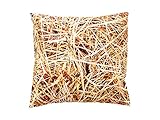 Miniblings Kissen Kinderkissen Baby Dekokissen 25x25cm Stroh Heu Wiese Country