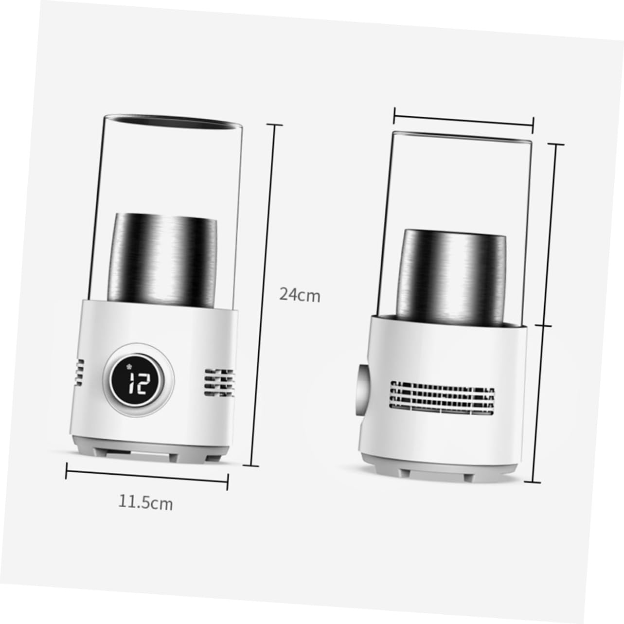 BRIGHTFUFU Smart Refrigeration Cup Quick Cooling Heating Beverage Cooler Digital Display Perfect for Office Dorm Car Home