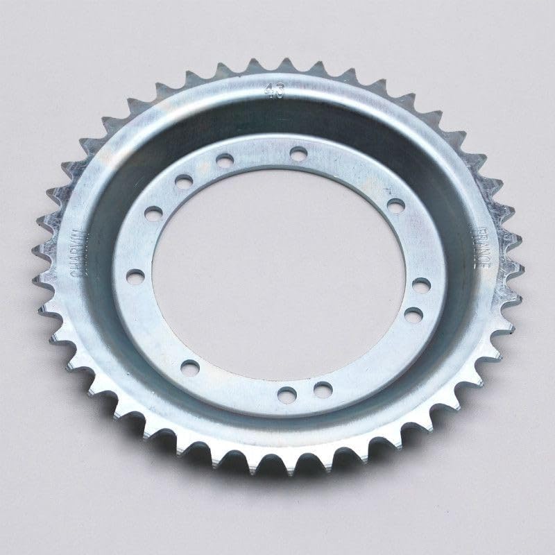 cyclingcolors couronne moto scooter mobylette cyclomoteur compatible avec peugeot 103 roue aluminium 43 dents alésage 94mm 11 trous