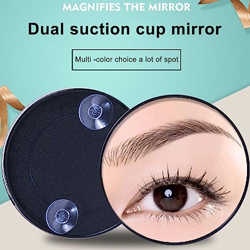 30X Magnifying Mirror,3.5 inches Magnified Makeup Mirror with Suction Cup and Tweezers,Travel Magnifying Mirror Stick on Shower Mirror for Plucking Eyebrows Black - Image 2