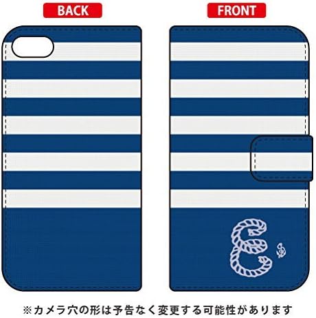 Notebook Type Smartphone Case Marine Border Navy x White Initial E design by ARTWORK / for iPod touch (6th Generation) ATC6TH-IJTC-401-MCP9