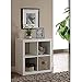 Better Homes and Gardens* Bookshelf Square Storage Cabinet 4-Cube Organizer White (White, 4-Cube)