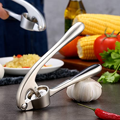 Knoblauchpresse Auyeetek aus Edelstahl, spülmaschinenfest