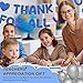 Fulmoon Pre Strung Thank You for All You Do Glitter Banner Funny Appreciation Banner for Employee Coworker Staff Teacher Thank Sign Party Decorations(Navy Blue)