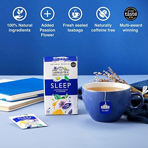 Ahmad Tea Camomile, Honey & Lavender "Sleep" Infusion - 6 x 20 Teabags