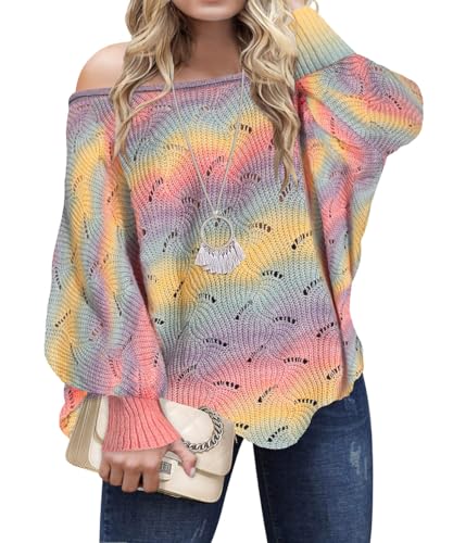 Image of RITERA Women Plus Size Soft-Touch Sweaters Casual Lightweight Crewneck Soft Knit Oversized Pullover Loose Fit Fall Jumper Top