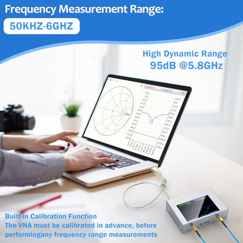 Image of AURSINC Upgrated NanoVNA V3 NanoRFE VNA6000-A Vector Network Analyzer 50kHz-6GHz HF VHF UHF Portable Antenna Analyzer Ham Radio with 4'' Touchscreen Measuring S Parameters,SWR,Phase,Delay,Smith Chart