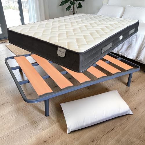 Sueña y Descansa Oferta Colchón Viscoelástico 23 cm + Somier Lama Ancha + Almohada Fibra, (135 x 190)