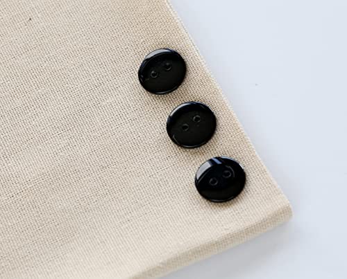Ganssia 200Pcs 5/8 Inch (15Mm) Black Buttons 2 Holes Resin Button For Sewing And Diy Crafts #TOP1
