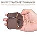 Perogen Archery Finger Tab-Cow Leather Fingers Protector for Recurve Bows Hunting Finger Protector Brown (L)