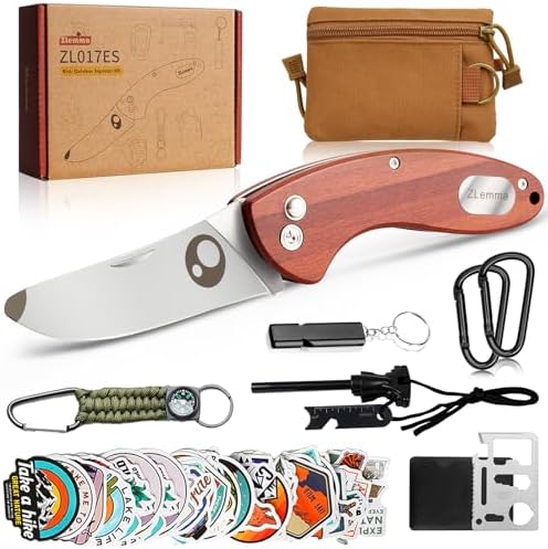 Kids Pocket Knife with Camping Survival Kit, Whistle, Fire Starte...