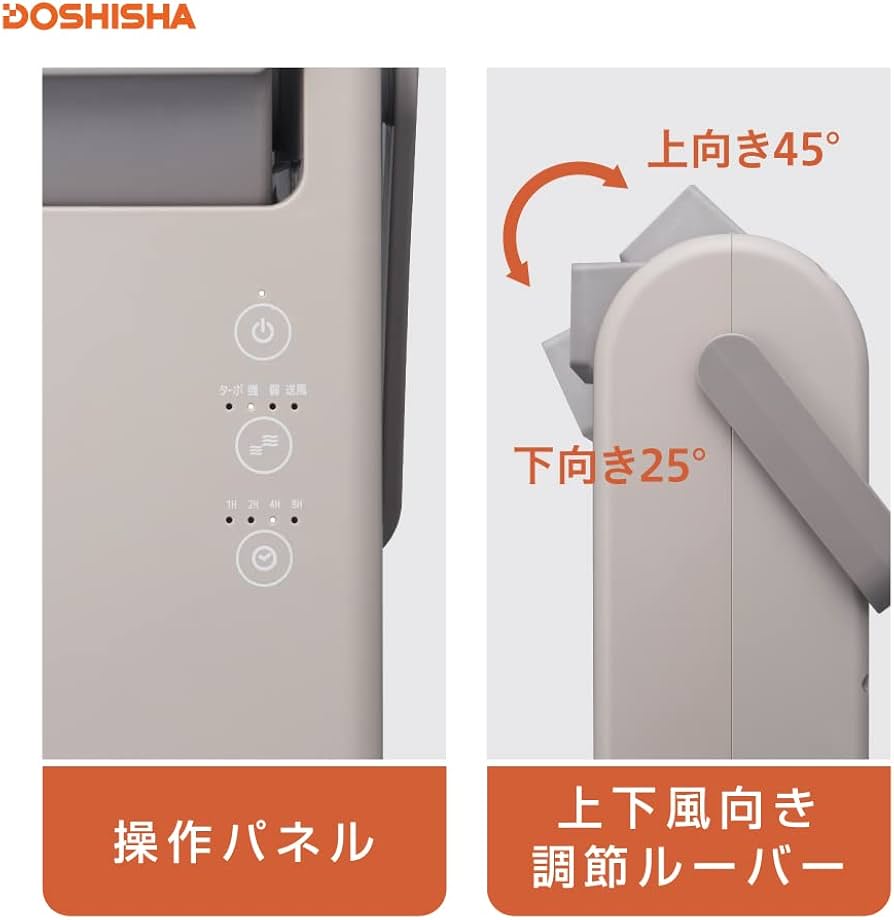 Amazon | ドウシシャ セラミックヒーター 衣類乾燥 大風量 上を向く