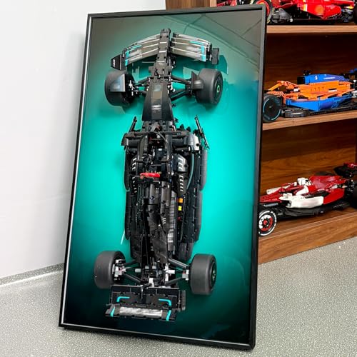 Image of WETCEAOM Display Wallboard for Lego Technic Mercedes-AMG F1 W14 E Performance 42171 Race Car, Compatible with Lego Mercedes F1, Gift Ideas for Lego Car Wall Mount Enthusiast, Size:19.7X 31.5in