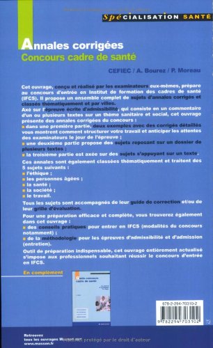Annales corrigées concours cadre de santé 2007/2008: POD