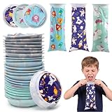 30PCS Kotztüten Auto Kinder, Cartoon Spuckbeutel Tragbare Brechbeutel mit Ring, 1000ml Erbrechen Beutel Auslaufsicher & Geruchsdicht Spucktüten Kotzbeutel für Übelkeit & Erbrechen im Auto & Unterwegs