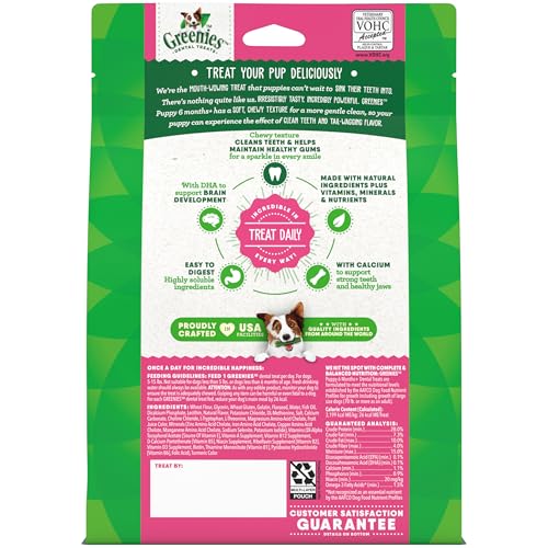 Greenies Dog Treats Veterinarian-Recommended Natural Dental Puppy Treats Teenie Size,12 oz. Pack,43 Count (Pack of 2) - image 9