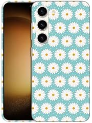 Daisy Flower Teal Pattern