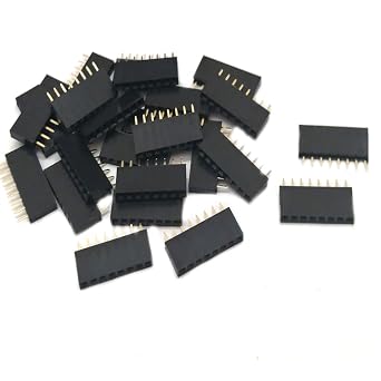 Pack of 50 Female Pin Headers 2.54mm Pitch 8Pins Single Row Female PCB Header Connector