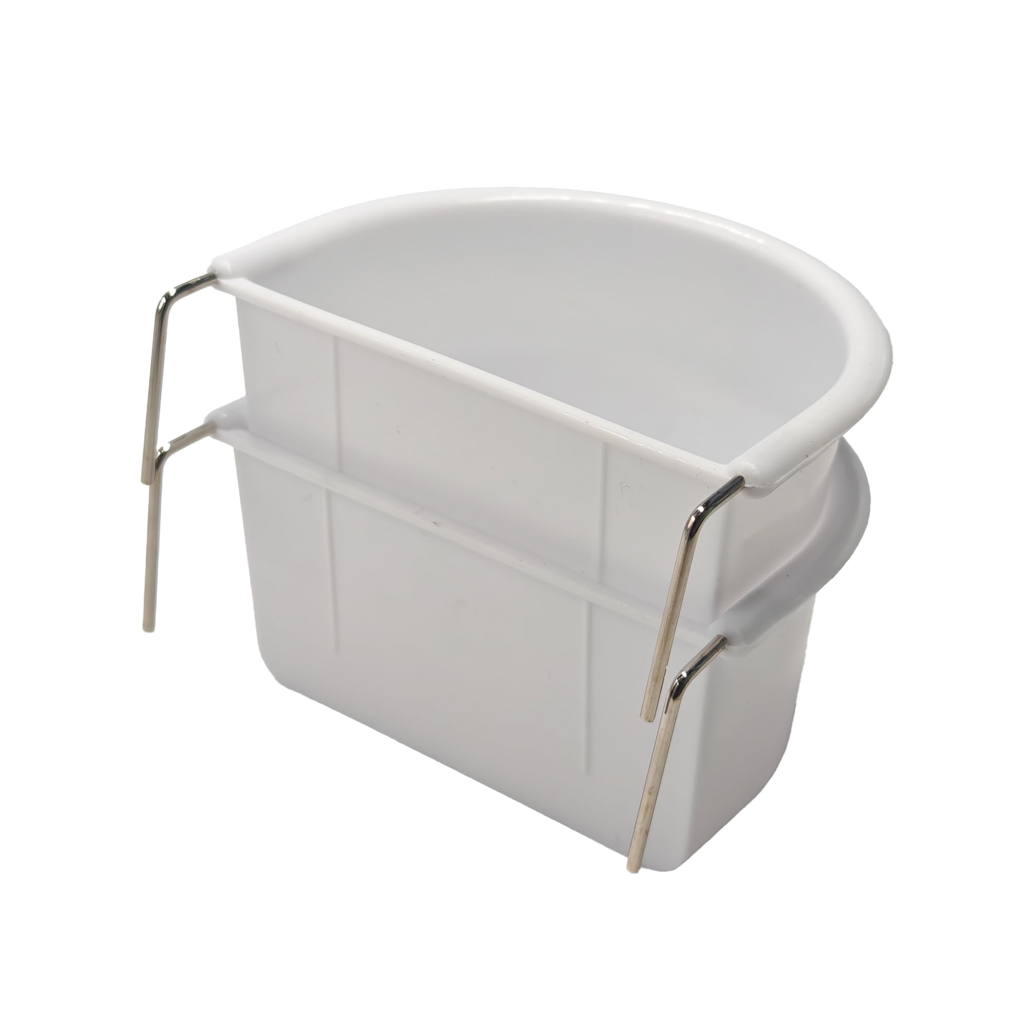 4 jaulas de plástico para pájaros con ganchos de metal para colgar, cuenco de comida y agua para periquitos, periquitos, loros y pájaros pequeños (blanco)