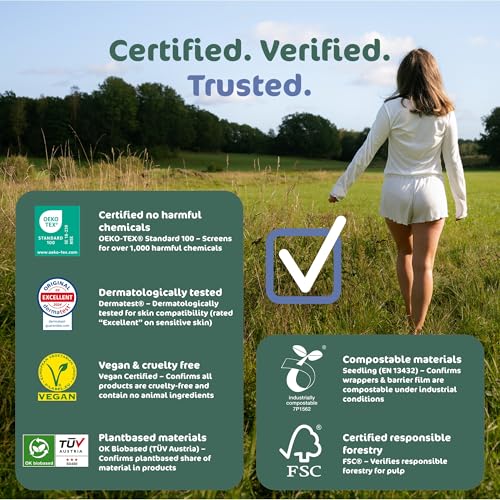 Image of Naty Sanitary Pads for Women with Wings, Overnight Absorbency, 10 Count | 100% Organic Cotton top Sheet, Certified Skin-Safe for Periods, Unscented, Comfortable & Breathable